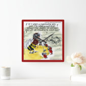 Funny Insect Nightclub Singer Wall Clock Vierkante Klok (Huis)