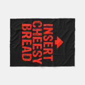 Funny Insert Cheesy Bread Meme Foodie Men Women Fleece Deken (Voorkant (Horizontaal))