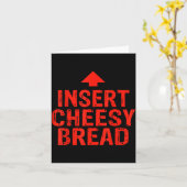 Funny Insert Cheesy Bread Meme Foodie Men Women  Kaart (Gele Bloem)