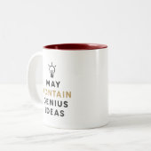 Funny Inspirational Creative Thinking Student Mug Tweekleurige Koffiemok (Voorkant links)