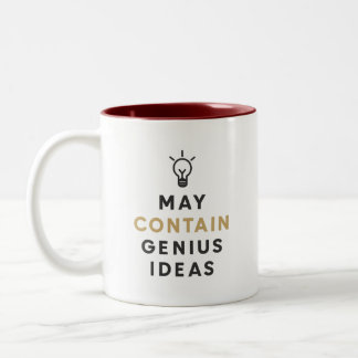 Funny Inspirational Creative Thinking Student Mug Tweekleurige Koffiemok