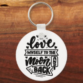 Funny Inspirerend Calligraphy Button Sleutelhanger (Voorkant)