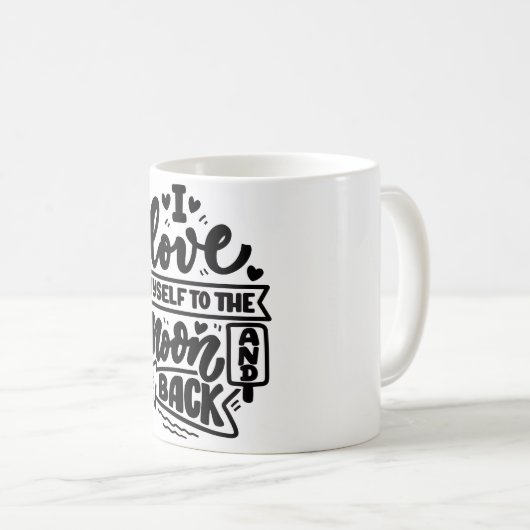 Funny Inspirerend Calligraphy Classic Mok (Voorkant rechts)