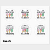 Funny Inspirerend Ice Cream Life Quote Summer Ronde Sticker (Vel)