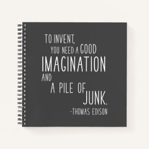 Funny Inspirerend Imagination Inventor Quote Notitieboek