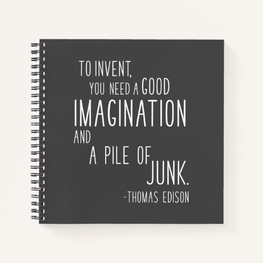 Funny Inspirerend Imagination Inventor Quote Notitieboek (Voorkant)