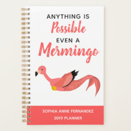 Funny Inspirerend Mermaid Flamingo Mermingo Planner