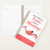 Funny Inspirerend Mermaid Flamingo Mermingo Planner (Display)