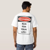 Funny inspirerend run of race shirt (Achterkant volledig)