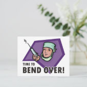 Funny inspuiting dokter / verpleegkundige - spuits briefkaart (Staand voorkant)