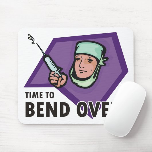 Funny inspuiting dokter / verpleegkundige - spuits muismat (Met muis)