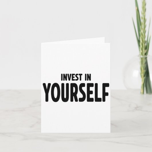 Funny Insrational And Motivational Gift Invest In Kaart (Voorkant)
