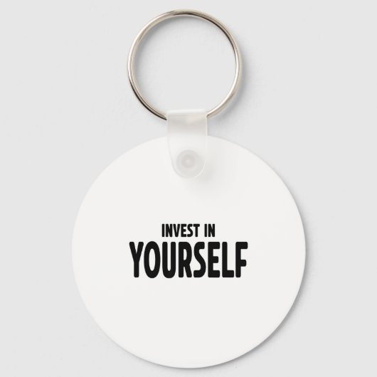 Funny Insrational And Motivational Gift Invest In Sleutelhanger (Voorkant)