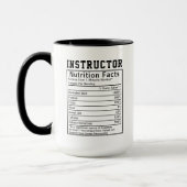 Funny Instructor Nutrition Facts Educator Gift Mok (Links)