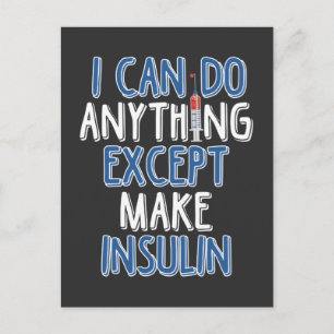 Funny Insulin Diabetic Joke Diabetes Awareness Briefkaart