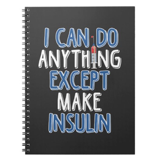 Funny Insulin Diabetic Joke Diabetes Awareness Notitieboek (Voorkant)