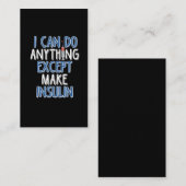 Funny Insulin Diabetic Joke Diabetes Awareness Visitekaartje (Voorkant / Achterkant)