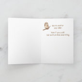 Funny Insult Owl Birthday Card Kaart (Binnen)
