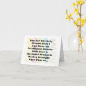 Funny Intelligent Compliment Wenskaart Kaart (Gele Bloem)