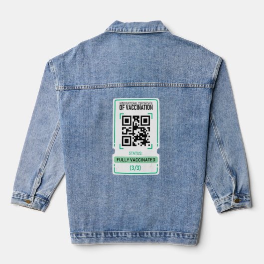 Funny International Certificate Disease Awareness Denim Jacket (Achterkant)