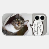 Funny Interruption Cat Personalized Message Case-Mate iPhone Case (Achterkant (horizontaal))