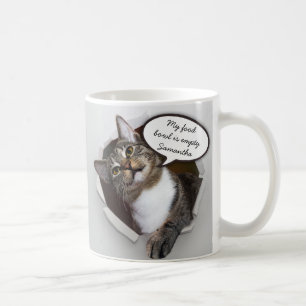 Funny Interruption Cat Personalized Message Koffiemok