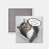 Funny Interruption Cat Personalized Message Magneet (Voorkant / Achterkant)
