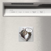Funny Interruption Cat Personalized Message Magneet (Insitu (Vaatwasser))
