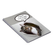 Funny Interruption Cat Personalized Message Notitieboek (Rechterzijde)