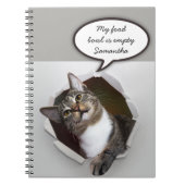 Funny Interruption Cat Personalized Message Notitieboek (Voorkant)
