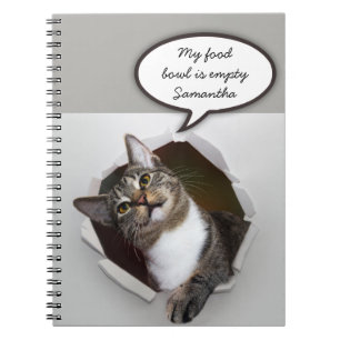 Funny Interruption Cat Personalized Message Notitieboek