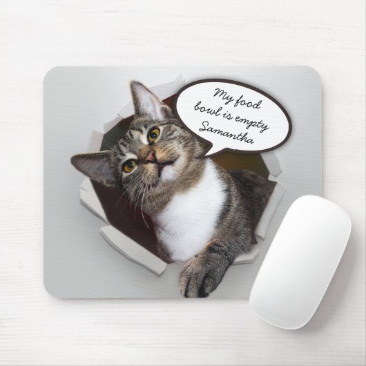 Funny Interruption Cat Personalized Muismat (Met muis)