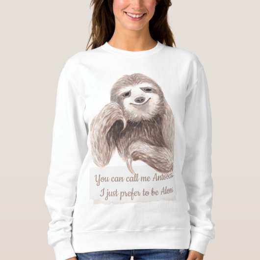 Funny Introvert Antisocial Humor Waterverf Trui (Voorkant)