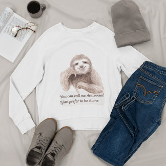 Funny Introvert Antisocial Humor Waterverf Trui