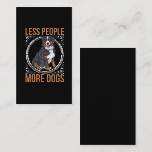 Funny Introvert Bernese Mountain Dog Dierenvriend Visitekaartje (Voorkant / Achterkant)