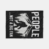 Funny Introvert Bigfoot People Not A Big Fan Dad J Fleece Deken (Voorkant (Horizontaal))
