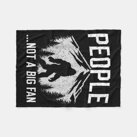 Funny Introvert Bigfoot People Not A Big Fan Dad J Fleece Deken (Voorkant (Horizontaal))