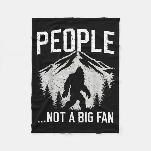 Funny Introvert Bigfoot People Not A Big Fan Dad J Fleece Deken (Voorkant)
