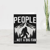 Funny Introvert Bigfoot People Not A Big Fan Dad J Kaart (Voorkant)