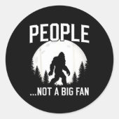 Funny Introvert Bigfoot People Not A Big Fan Dad J Ronde Sticker (Voorkant)