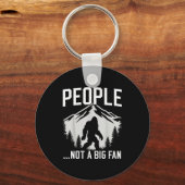 Funny Introvert Bigfoot People Not A Big Fan Dad J Sleutelhanger (Voorkant)