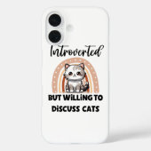 Funny Introvert Cat Lover Quote Case-Mate iPhone Case (Achterkant)