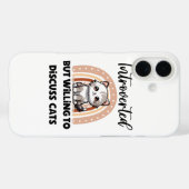 Funny Introvert Cat Lover Quote Case-Mate iPhone Case (Achterkant (horizontaal))