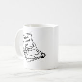 Funny Introvert Cat Mug – Too Tired To Care Koffiemok (Voorkant links)