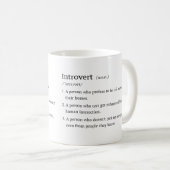 Funny Introvert Definition Coffee Cup Koffiemok (Voorkant rechts)