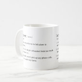 Funny Introvert Definition Coffee Cup Koffiemok (Voorkant links)