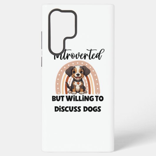 Funny Introvert Dog Lover Quote Samsung Galaxy Hoesje (Achterkant)