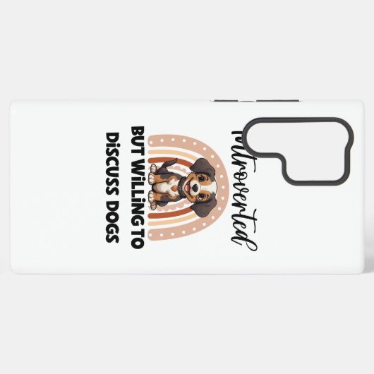 Funny Introvert Dog Lover Quote Samsung Galaxy Hoesje (Achterkant horizontaal)