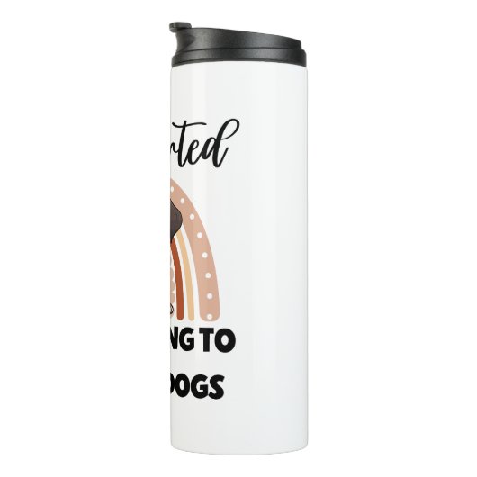 Funny Introvert Dog Lover Quote Thermosbeker (Geroteerd rechts)