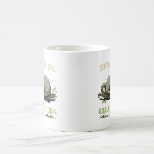 Funny Introvert Koala Coffee Mug Koffiemok (Center)